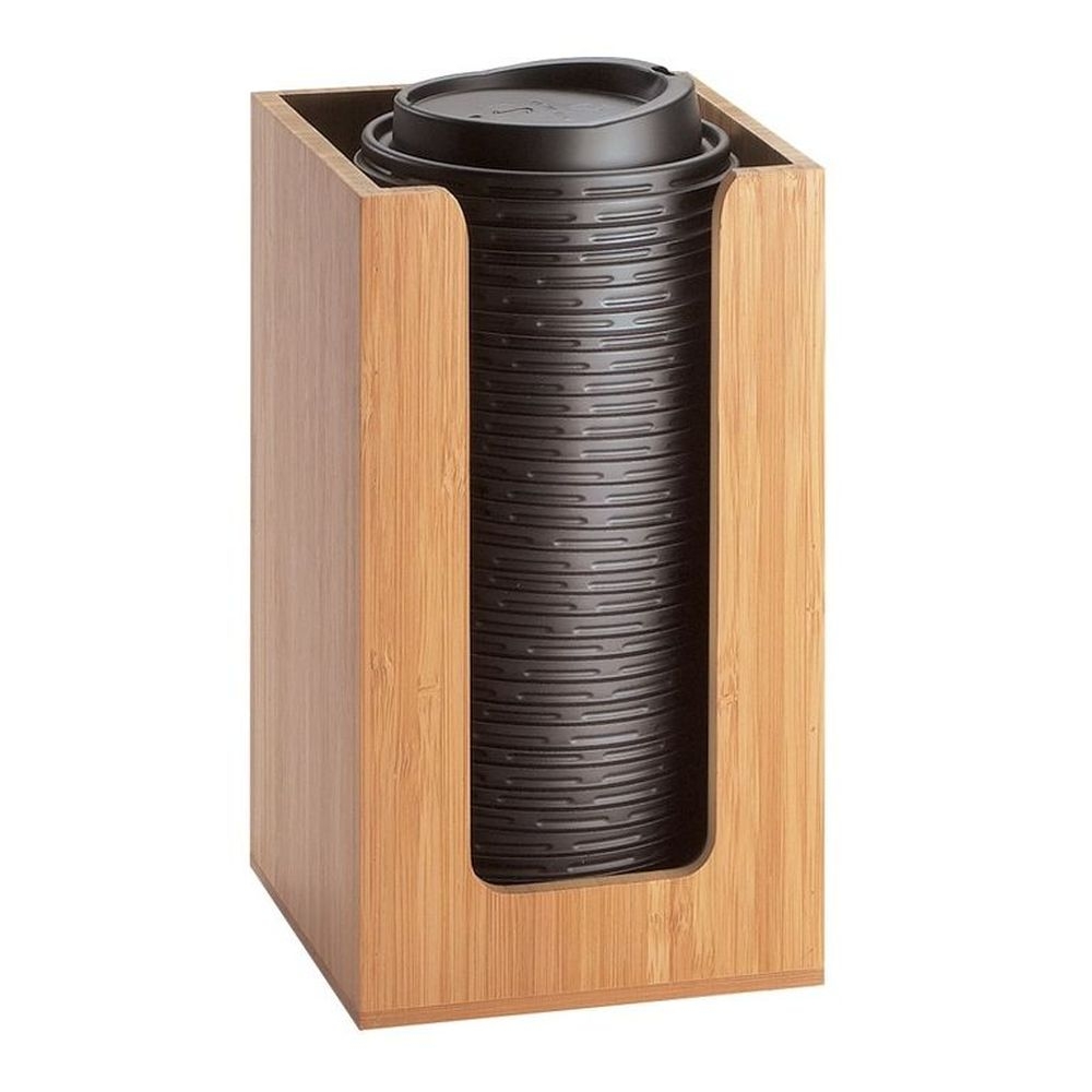 Cal-Mil Bamboo Single Countertop Cup and Lid Organizer, 4 1/4 x 4 1/4 x 8 inch