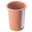 Cal-Mil Terracotta Solid Melamine Cylinder for Flatware or Condiment Display, 4.50in L x 4.50in W x 5.50in H -- 3 per case