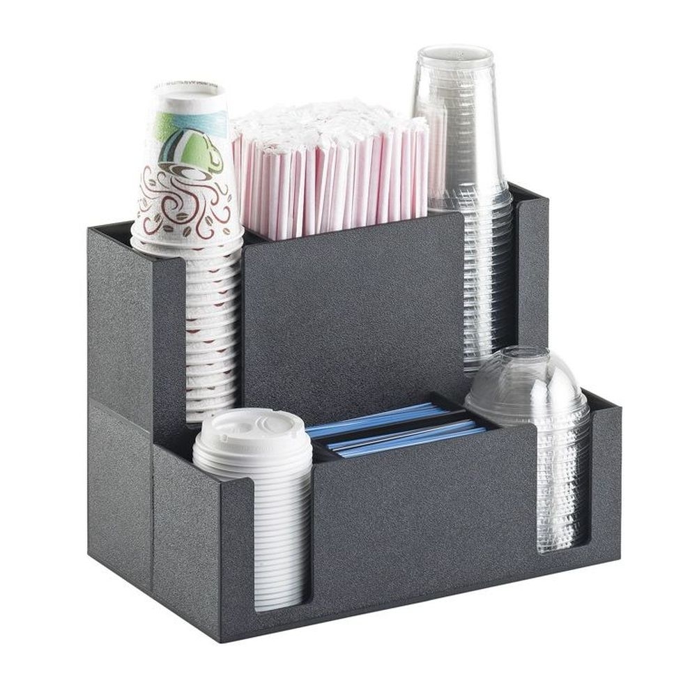 Cal-Mil Classic Cup/Lid Organizer with Straw/Stir Stick Holder, 14.5 x 8.75 x 10.75 inch