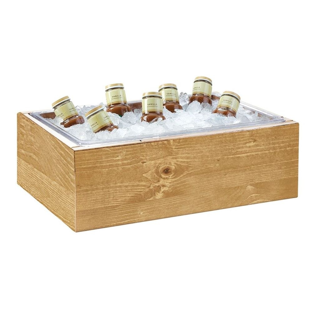 Cal-Mil Madera Ice Housing with Clear Pan, 21 x 13 x 6.5 inch