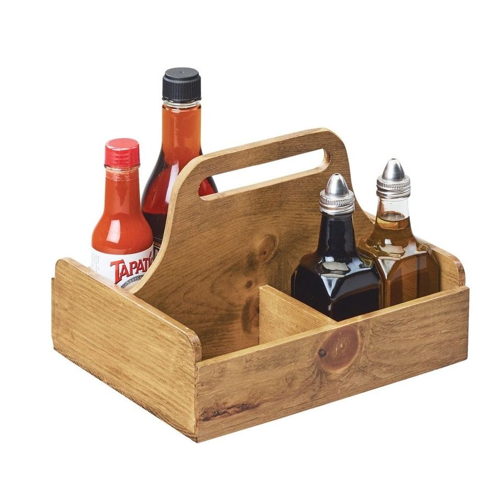 Cal-Mil Reclaimed Wood Madera 4 Section Table Caddy, 9.75 x 8 x 7.5 inch
