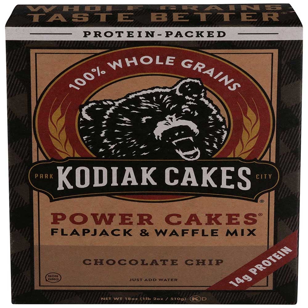 Kodiak Power Cakes Chocolate Chip Flapjack and Waffle Mix, 18 Ounce -- 6 per case