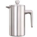 Service Ideas Stainless Steel Brushed Finish Double Wall French Coffee Press, 0.35 Liter Capacity