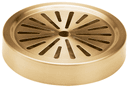 Service Ideas Stainless Steel Vintage Gold Round Drip Tray, 6 x 6 x 1.25 inch