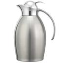 Service Ideas Nicollet Series Brushed with Polished Accents Stainless Vacuum Insulated Carafe, 33.8 Ounce Capacity