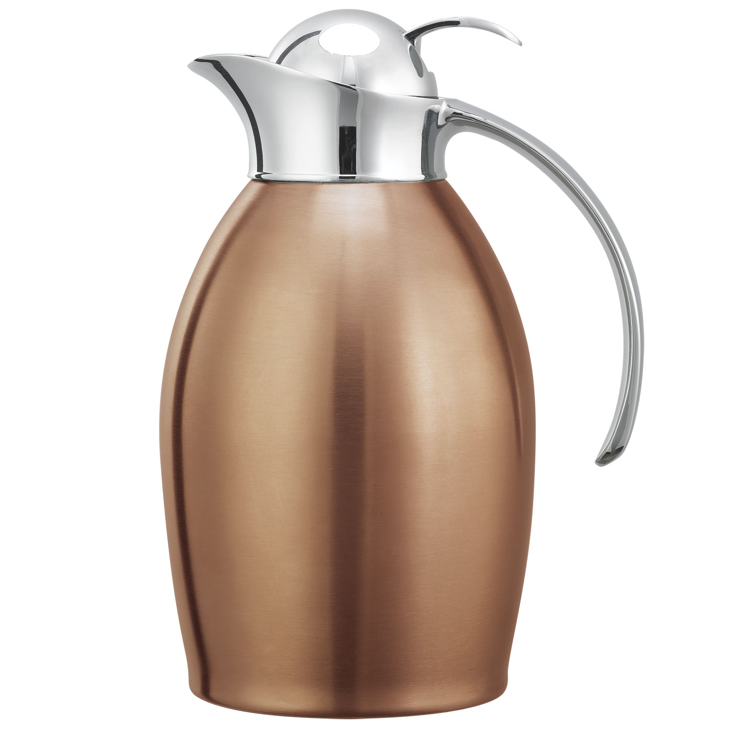 Service Ideas Nicollet Series Rose Gold Stainless Vacuum Insulated Carafe, 33.8 Ounce Capacity