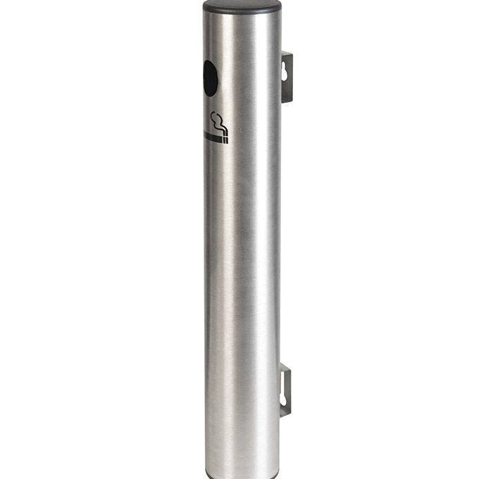 American Metalcraft Brushed Stainless Steel Wall Mounted Smoker Pole, 2 1/2 inch Dia x 22 inch Height