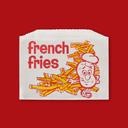 Fischer White with Red and Printed Yellow French Fry Bag, 4 7/8 x 4 inch -- 2000 per case
