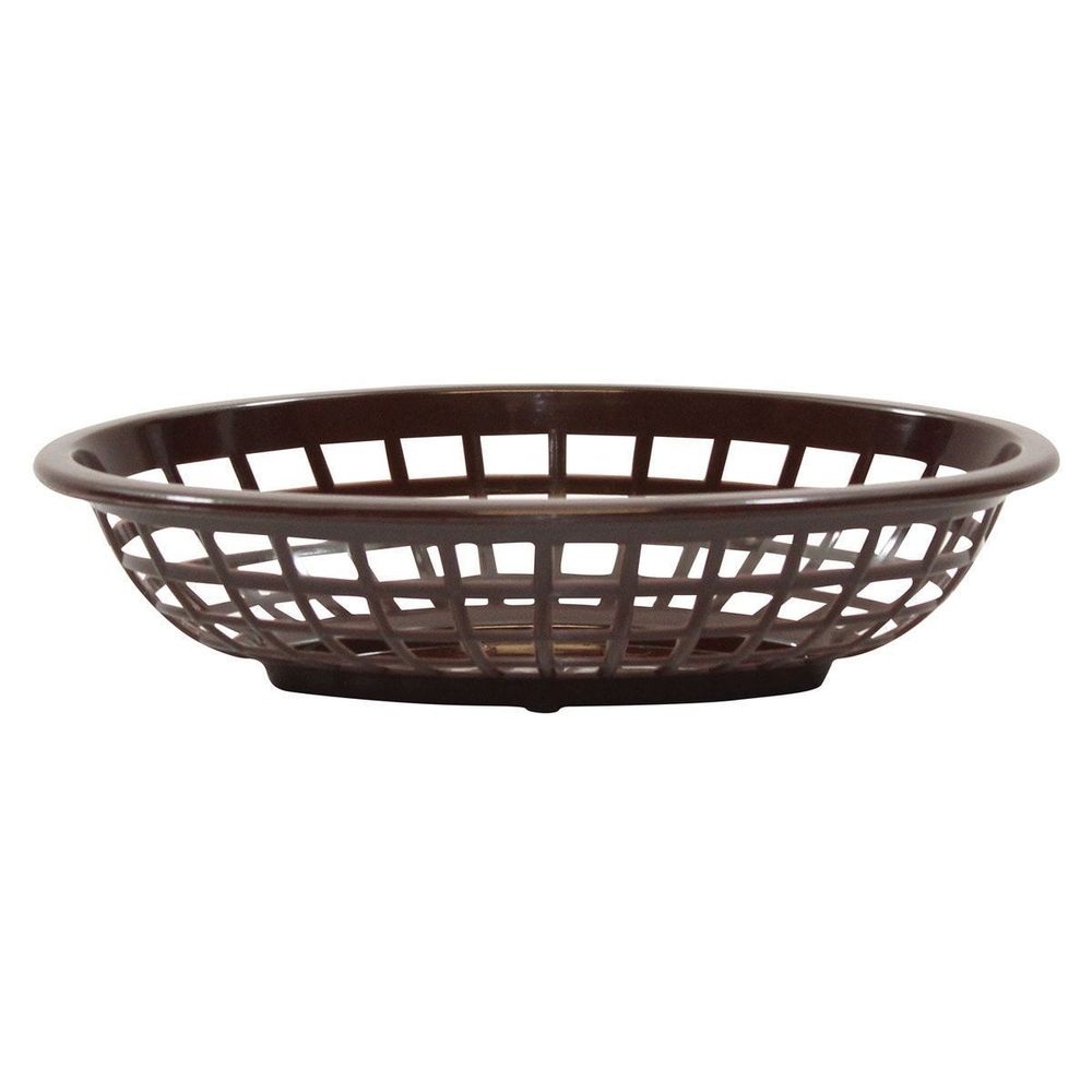 Tablecraft Brown Oval Small Basket, 7.75 x 5.5 inch -- 36 per case