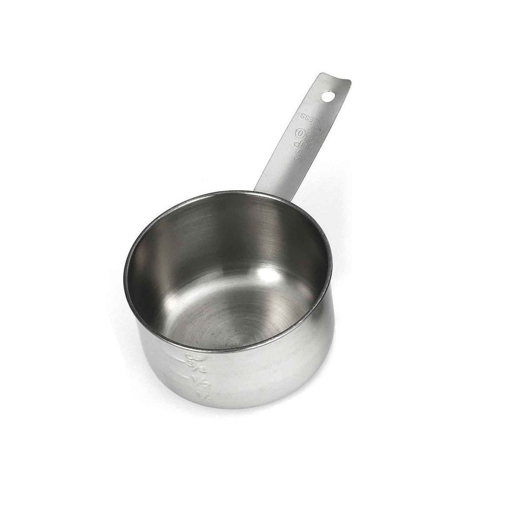 Tablecraft Stainless Steel 1 Size Measuring Cup, 6 x 3.5 x 1.875 inch