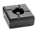 Tablecraft Black Melamine Two Piece Windproof Ashtray, 4.5 x 4.5 x 2 inch -- 12 per case