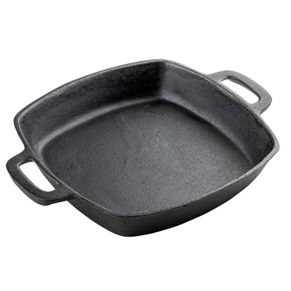 Tablecraft Cast Iron Cookware Square Fry Pan, 9.875 x 9.875 x 1.75 inch