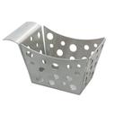 Tablecraft Stainless Steel Stamped Circles Side Basket, 5.375 x 3.375 x 3.125 inch