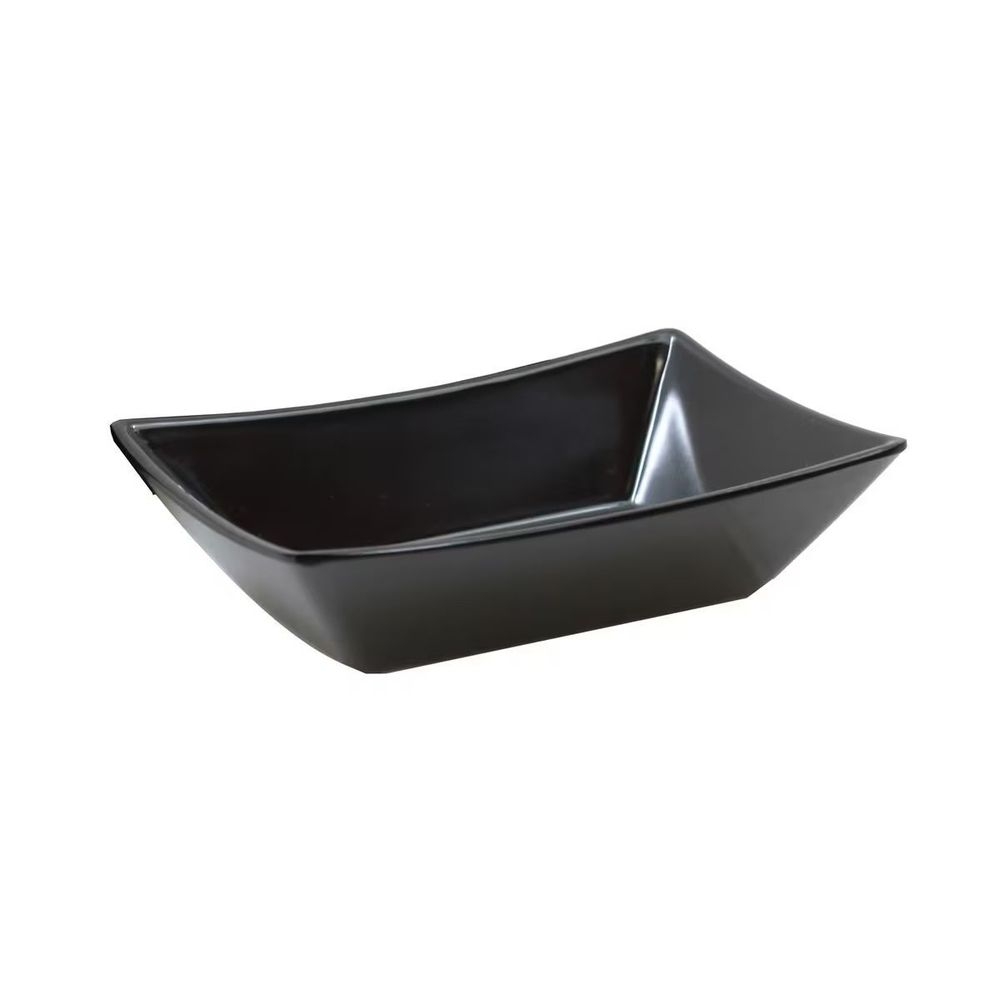 Tablecraft Better Burger Collection Black Melamine Medium Fry Basket, 7.375 x 4.875 x 1.75 inch