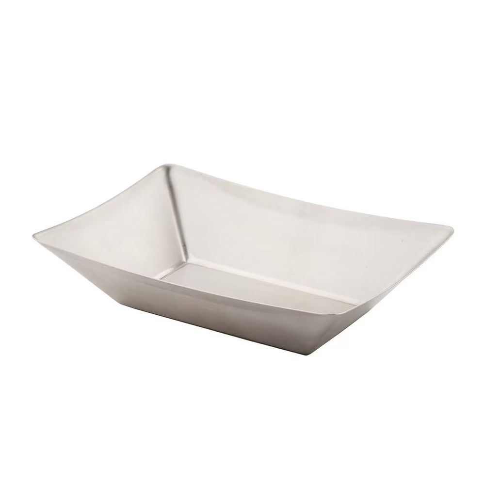 Tablecraft Better Burger Collection Brushed 18/8 Stainless Steel Large Fry Basket, 8.5 x 5.75 inch