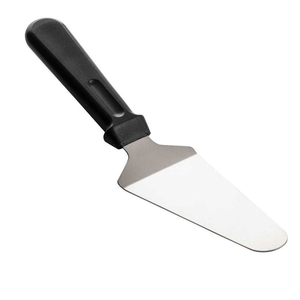 Tablecraft Stainless Steel Pie Server with 4.75 inch Black Polypropylene Handle, 11 x 2.5 x 0.5 inch