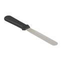 Tablecraft Stainless Steel Icing Spatula with Black Polypropylene Handle, 6 inch