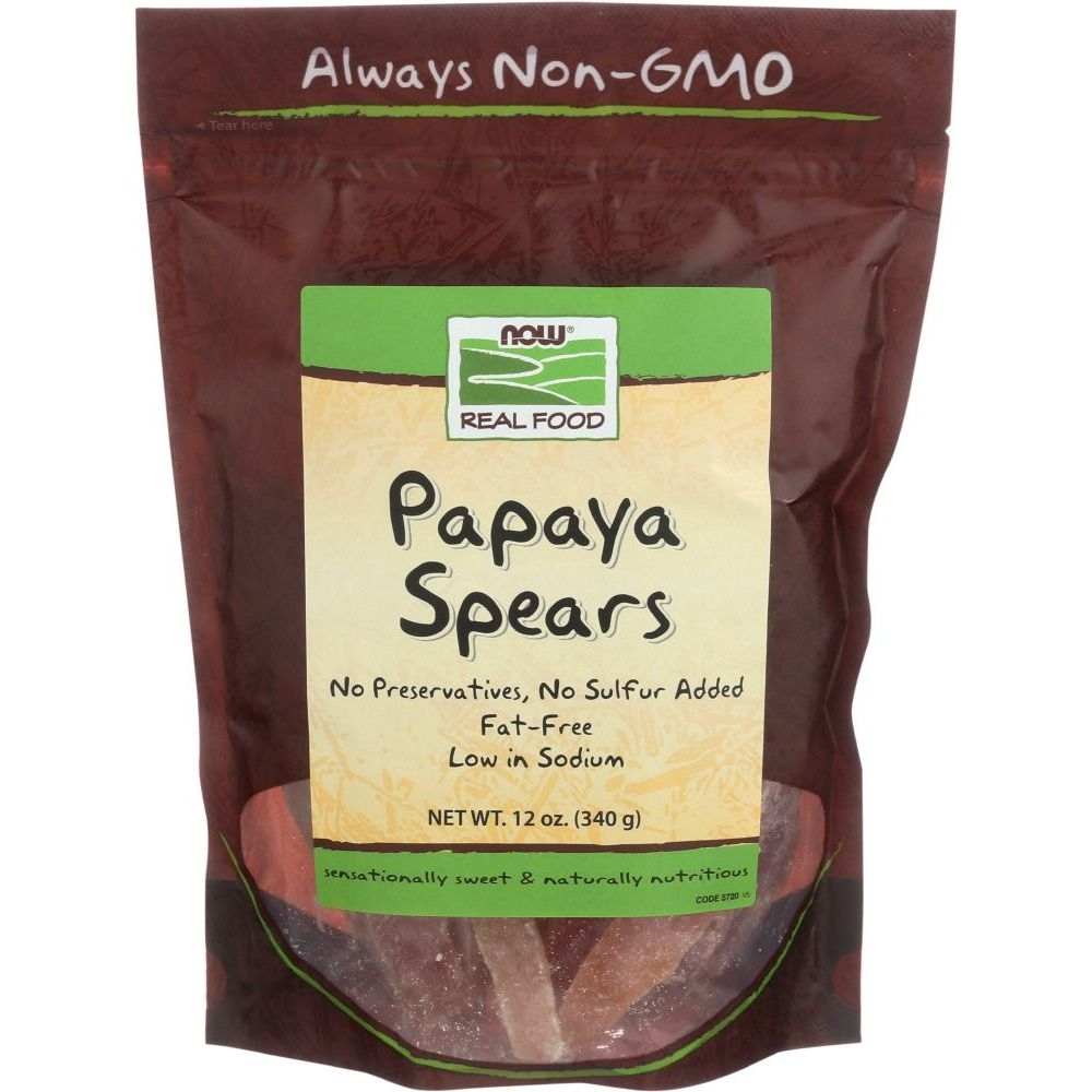 Now Papaya Spears, 12 Ounce -- 12 per case
