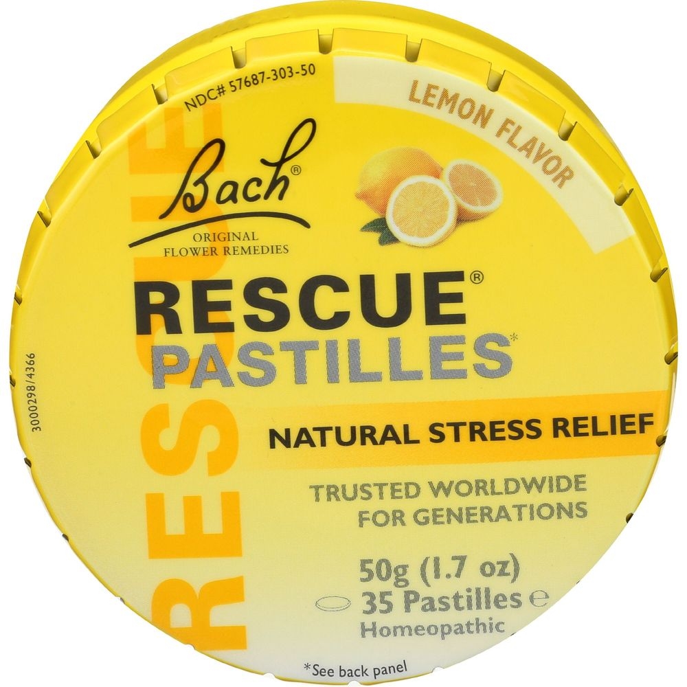 Nelson Bach Lemon Flavor Rescue Pastilles, 50 Gram -- 12 per case