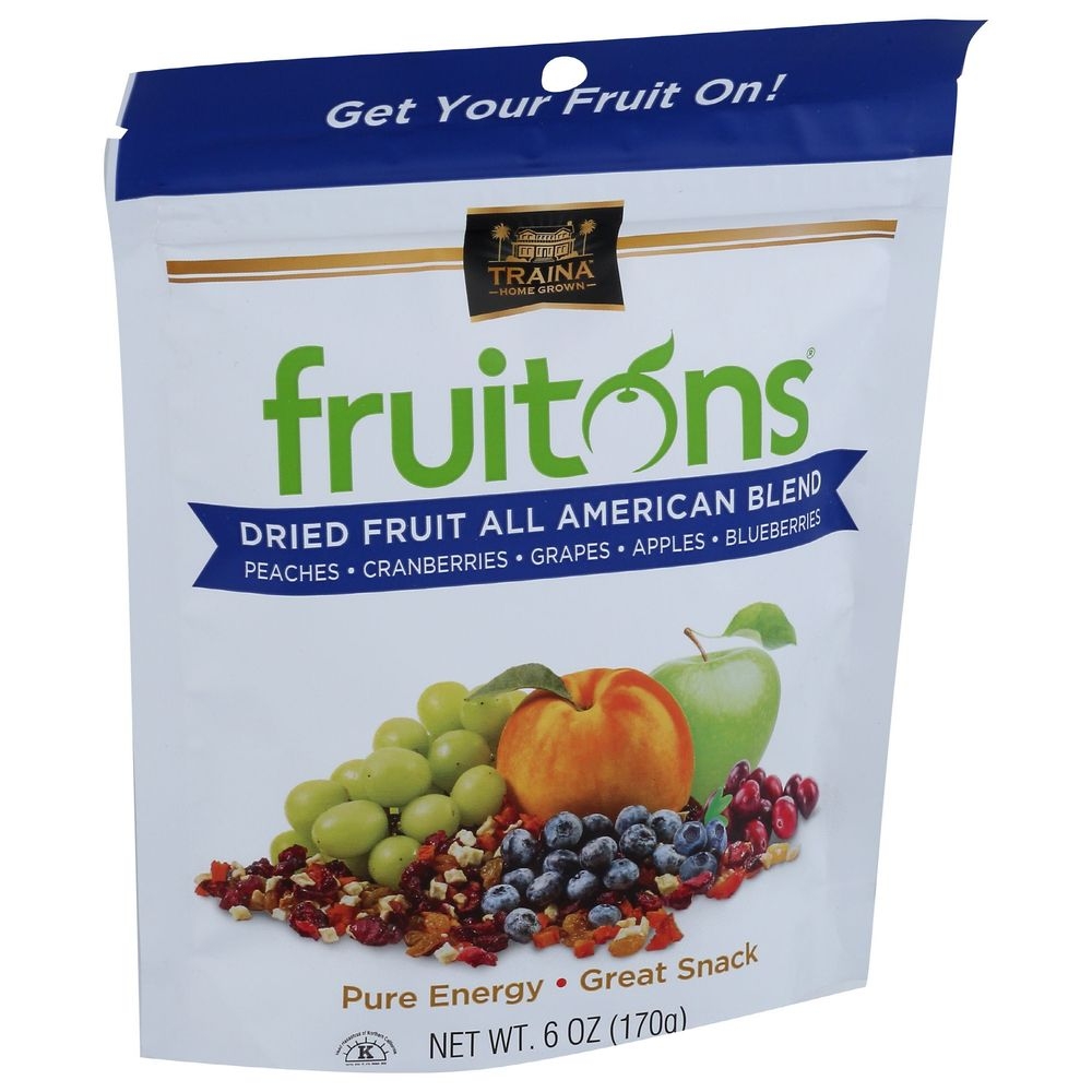Traina Fruitons All American Dried Fruit Blend, 6 Ounce -- 8 per case