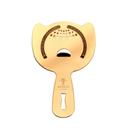 Barfly Gold Plated Heavy Duty Spring Bar Strainer, 6 inch Overall Length