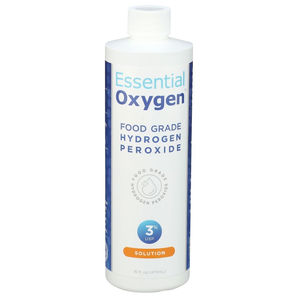 Essential Oxygen 3 Percent Food Grade Hydrogen Peroxide, 16 Ounce