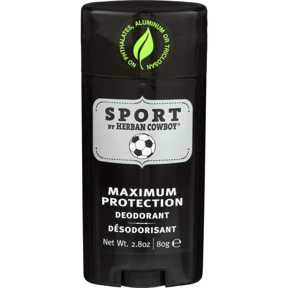 Herban Cowboy Sport Maximum Protection Deodorant, 2.8 Ounce