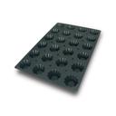 Silikomart Black Silicone 24 Cavities Briochette Mold, 24 x 16 x 1.5 inch