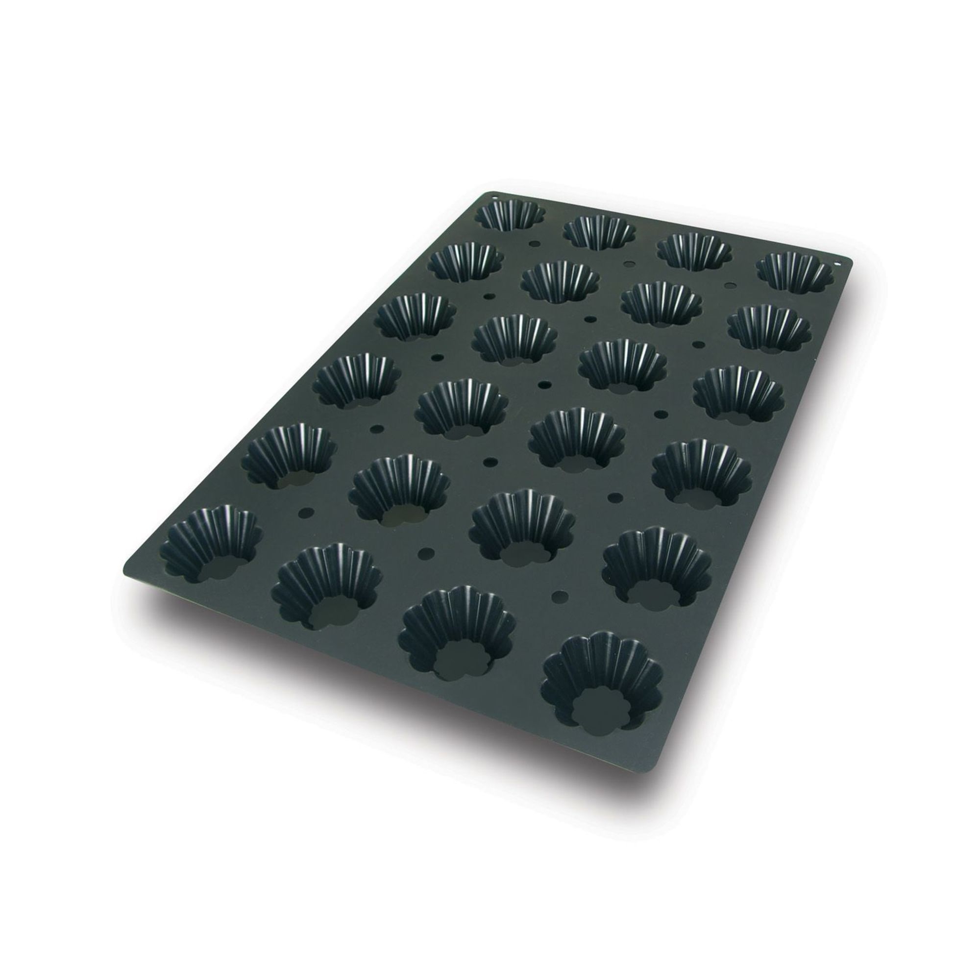 Silikomart Black Silicone 24 Cavities Briochette Mold, 24 x 16 x 1.5 inch
