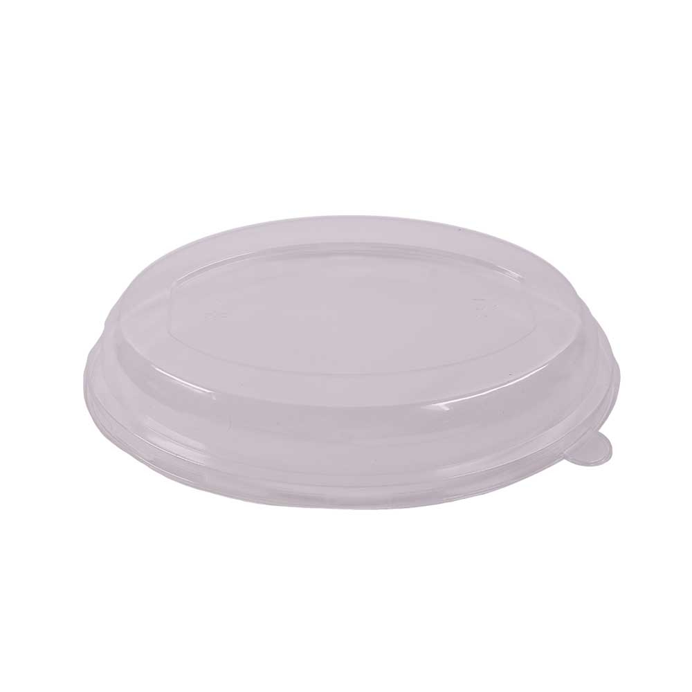 KITCH 24/7 Clear Compostable Oval Lid for 32 Ounce Bowl -- 300 per case