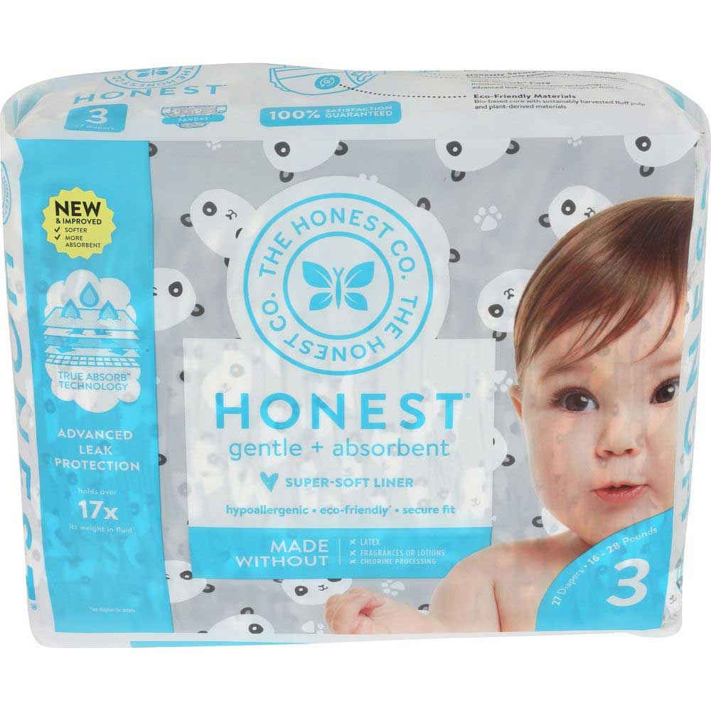 The Honest Co Pandas Size 3 Diapers - 27 count per pack