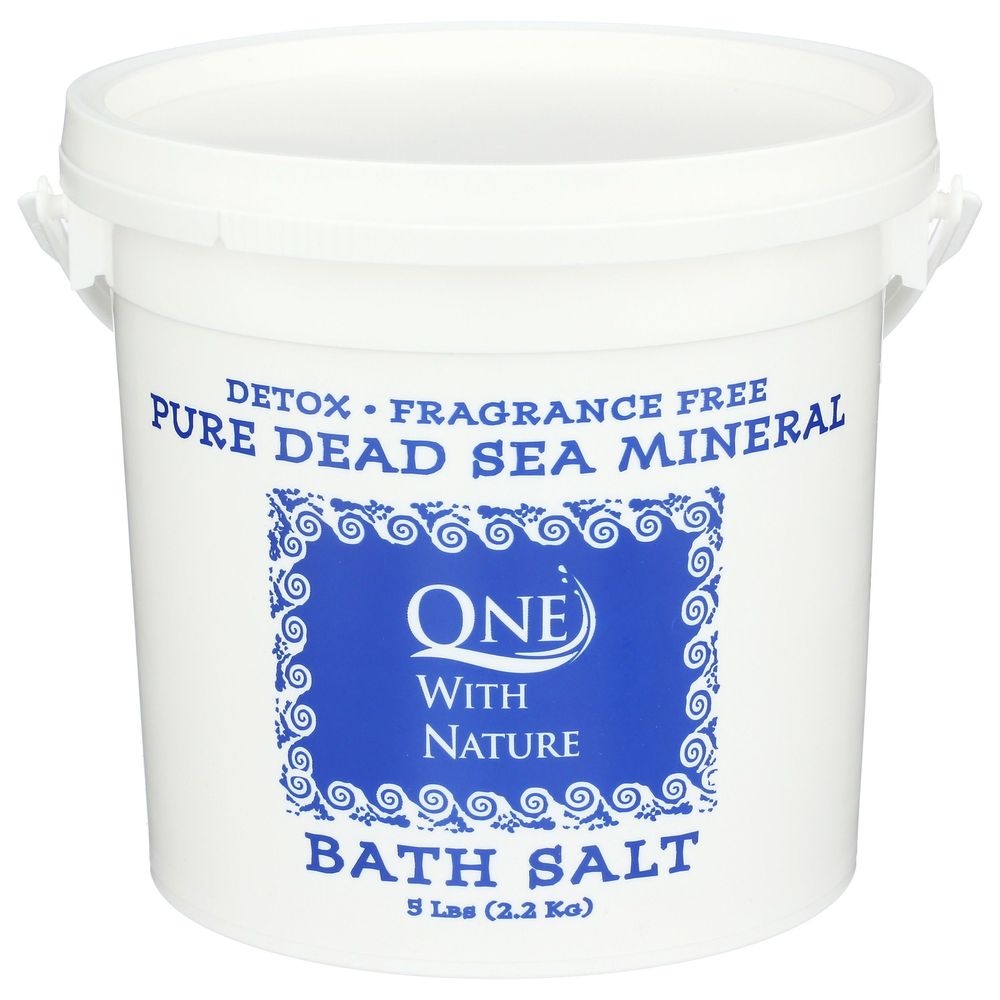 One With Nature Bath Salt Dead Sea Mineral Bath Salt, 5 Pound