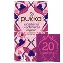 Pukka Organic Elderberry and Echinacea Herbal Tea, 20 tea bags -- 4 per case