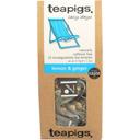 Teapigs Lazy Days Lemon and Ginger Herbal Tea, 15 tea bags -- 6 per case
