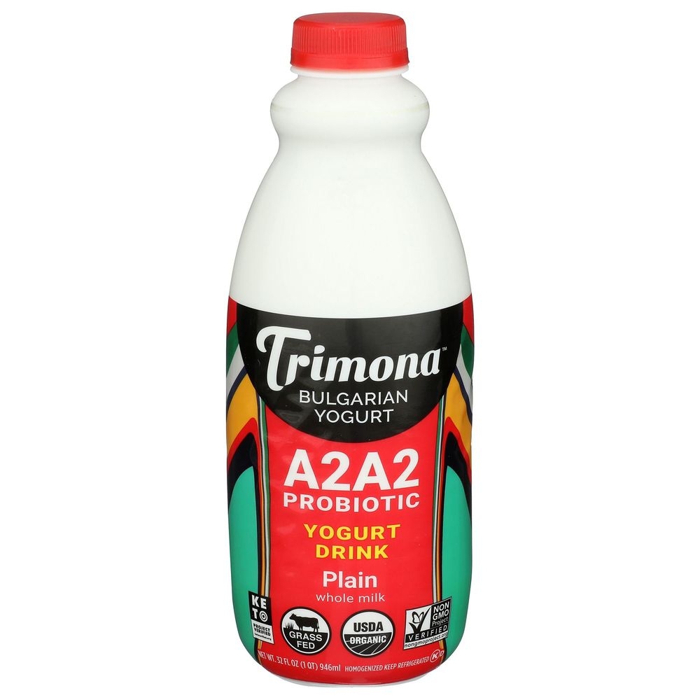 Trimona A2A2 Plain Bulgarian Yogurt Drink, 32 Ounce -- 6 per case
