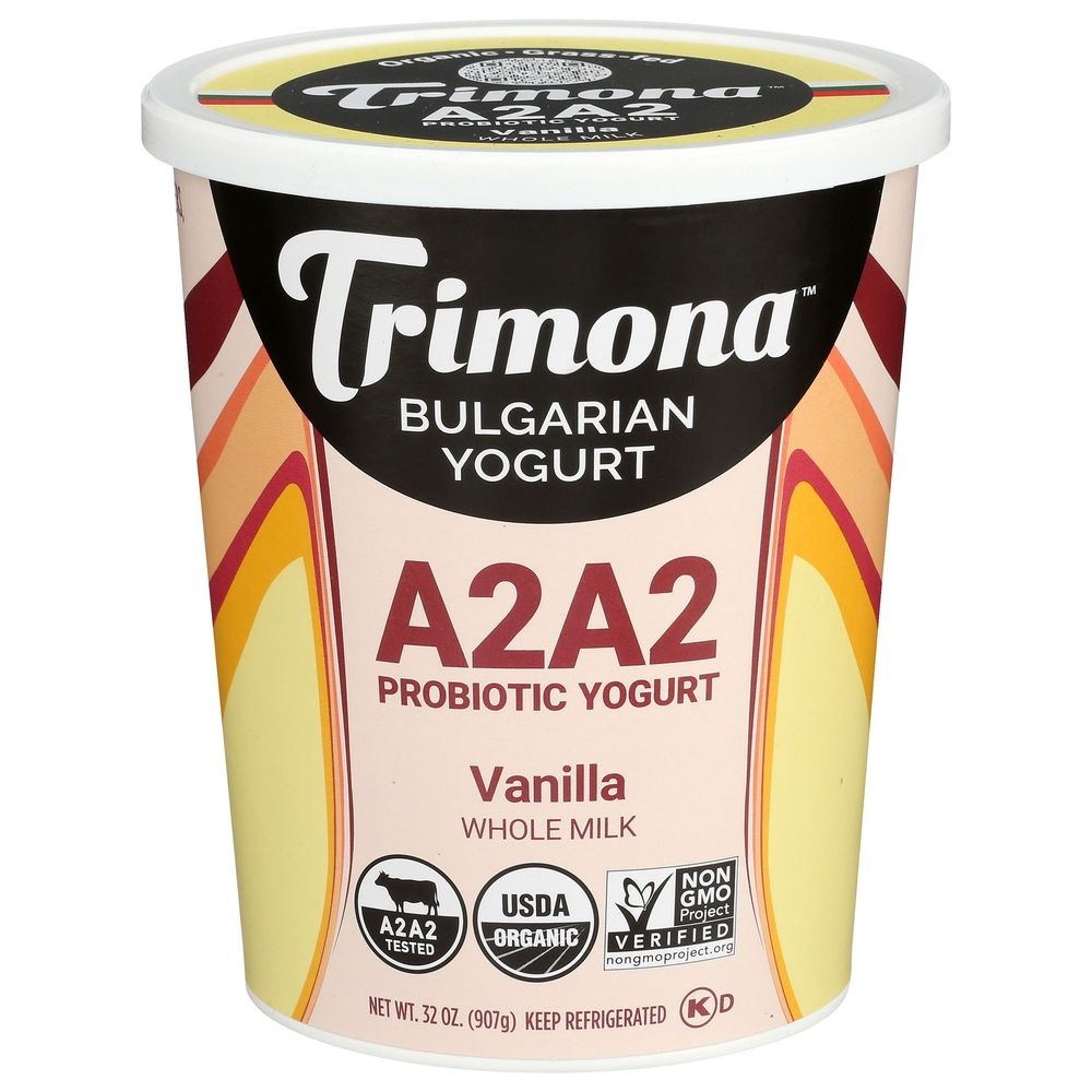 Trimona Organic Vanilla Bulgarian Yogurt, 32 Ounce -- 6 per case