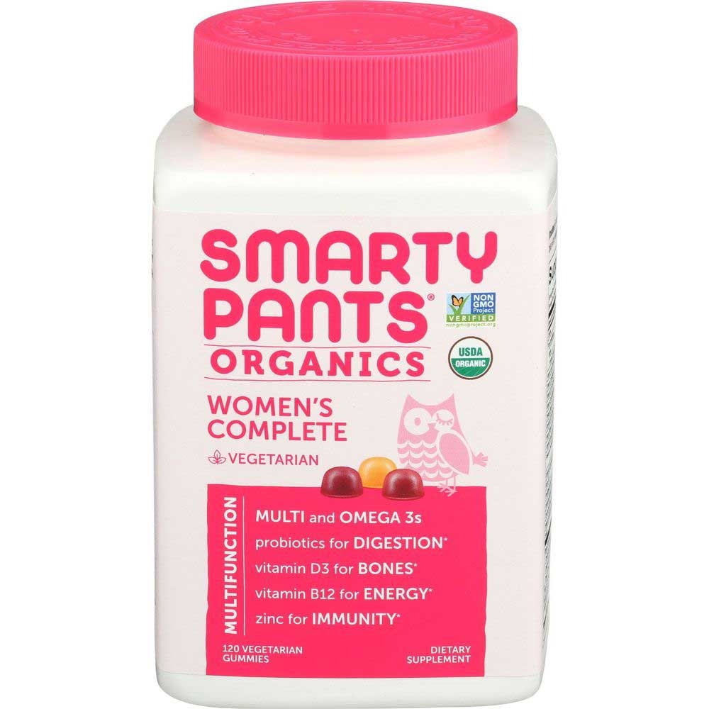 Smartypants Organic Multi and Omega 3 Womens Complete Gummy Vitamins - 120 count per pack