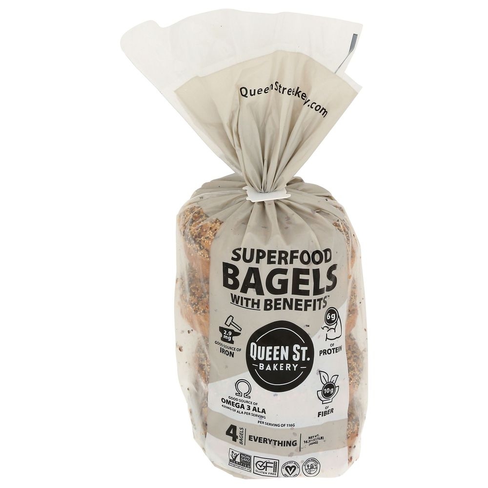 Queen St Bakery Everything Superfood Bagel, 16.37 Ounce -- 5 per case