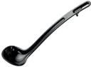 Winco Curv Black Polycarbonate 8 1/2 inch One Piece Dual Spout Ladle, 3/4 Ounce Capacity -- 144 per case