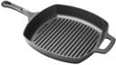 Winco FireIron Pre-Seasoned Square Cast Iron Grill Pan, 10 1/2 x 10 1/2 x 1 3/4 inch -- 4 per case