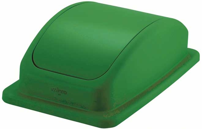Winco Green Cover for PTC-23GRC Slender Trash Can -- 4 per case