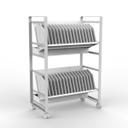 Luxor Gray 32-Tablet / Chromebook Open Charging Cart, 27 x 14.75 x 39.75 inch