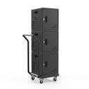 Luxor Black 30-Device Modular Charging Cart, 21.25 x 15.5 x 56.25 inch