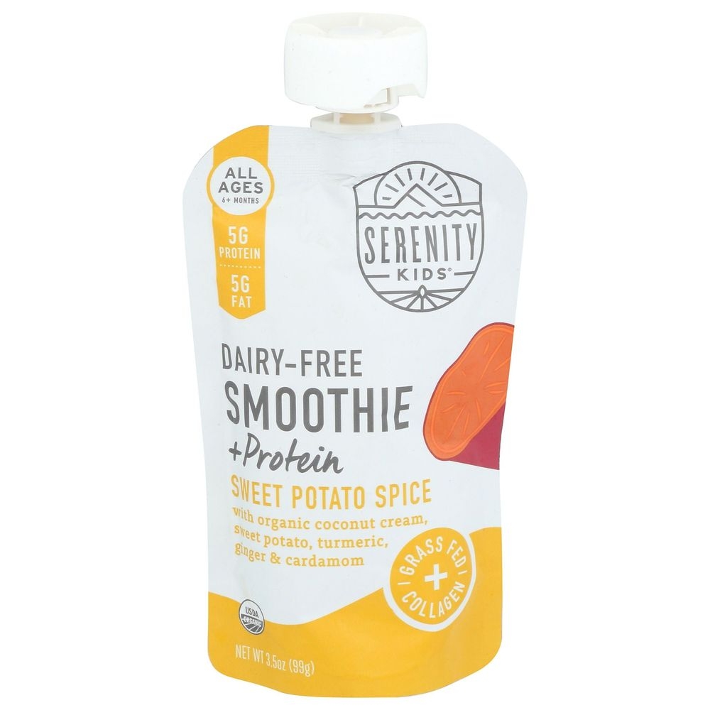 Serenity Kids Dairy-free Sweet Potato Spice Smoothie Plus Protein for 6 Plus Month Kids, 3.5 Ounce -- 6 per case