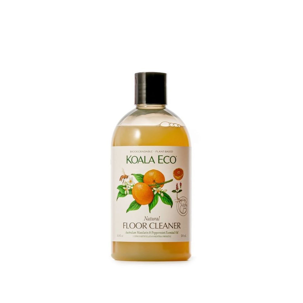 Koala Eco Natural Plant-Based Mandarin and Peppermint Essential Oil Floor Cleaner, 16.9 Fluid Ounce -- 6 per case
