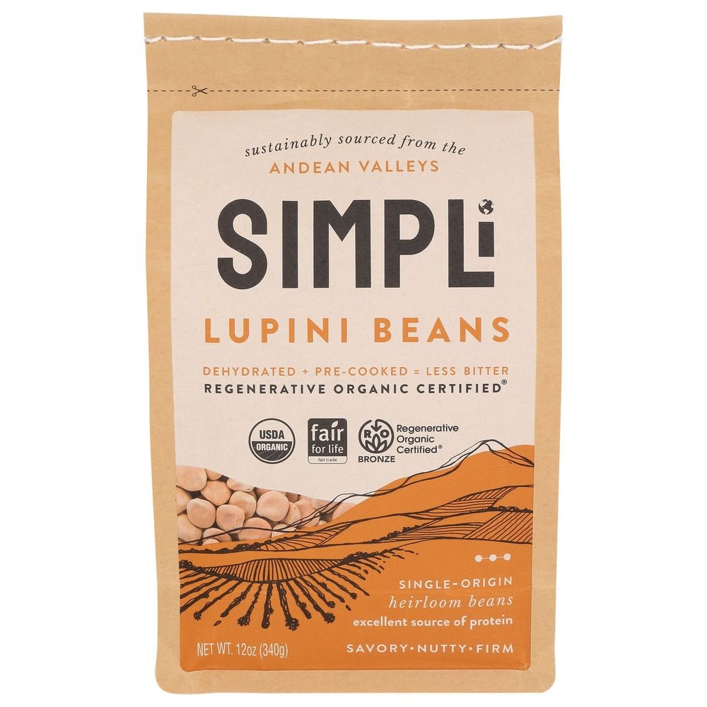 Simpli Organic Lupini Beans, 12 Ounce -- 8 per case