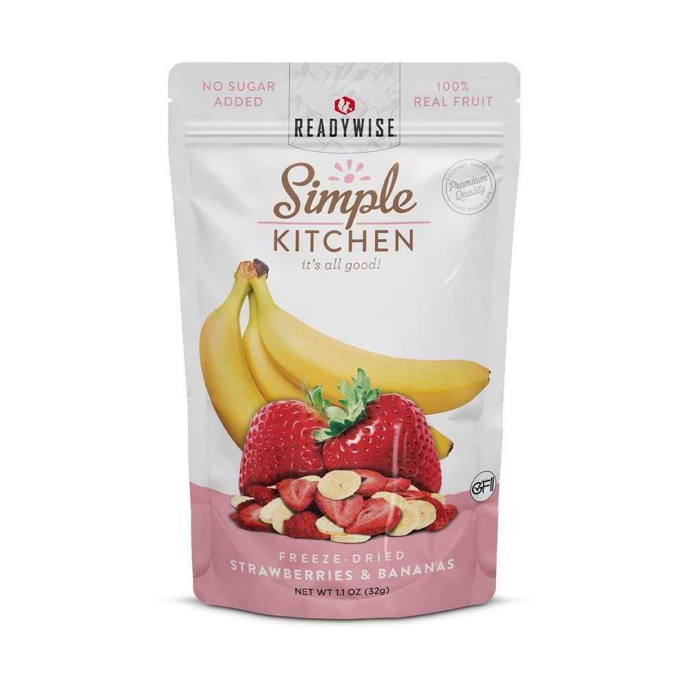Simple Kitchen Freeze Dried Strawberries and Bananas, 1.1 Ounce -- 6 per case