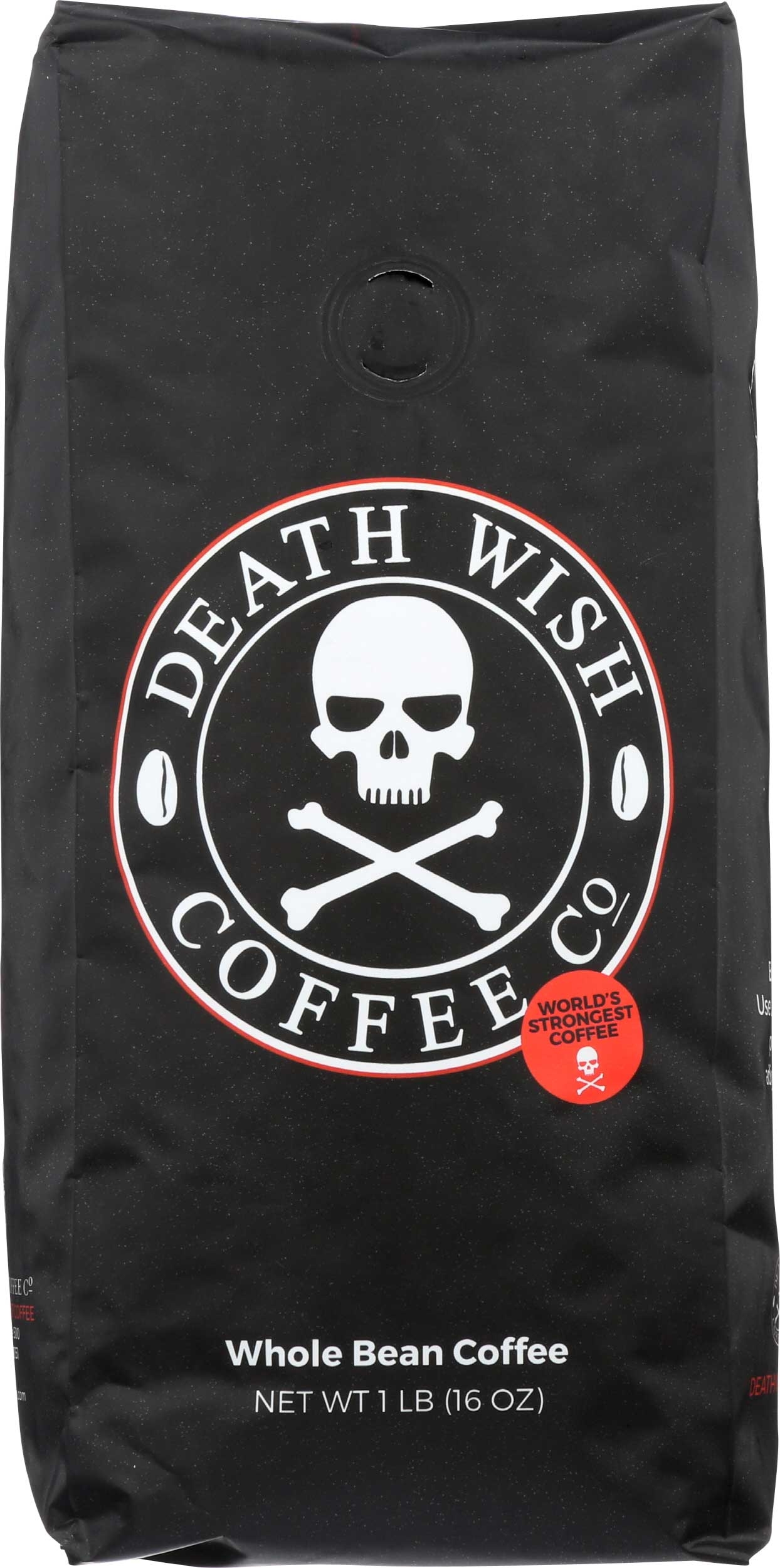 Death Wish Coffee Whole Bean Coffee, 1 Pound Bag -- 6 per case