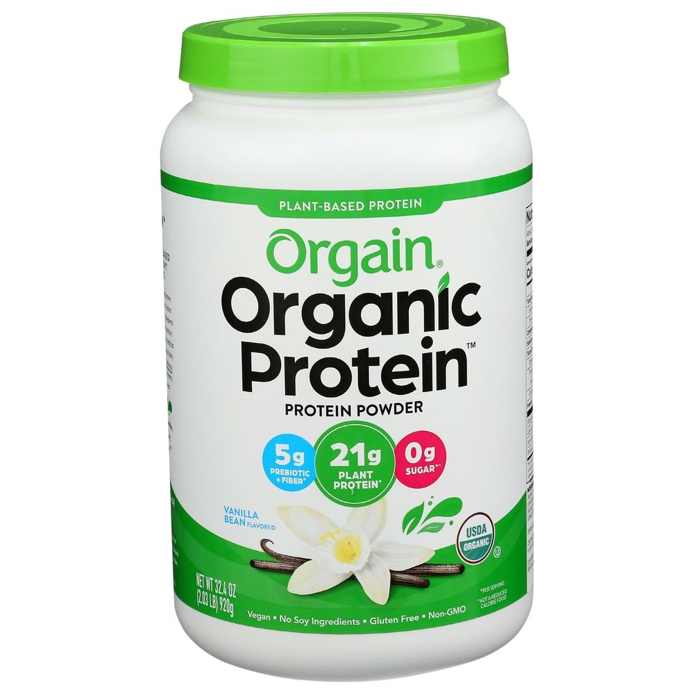 Orgain Organic Vanilla Bean Vegan Protein Powder, 2.03 Pound