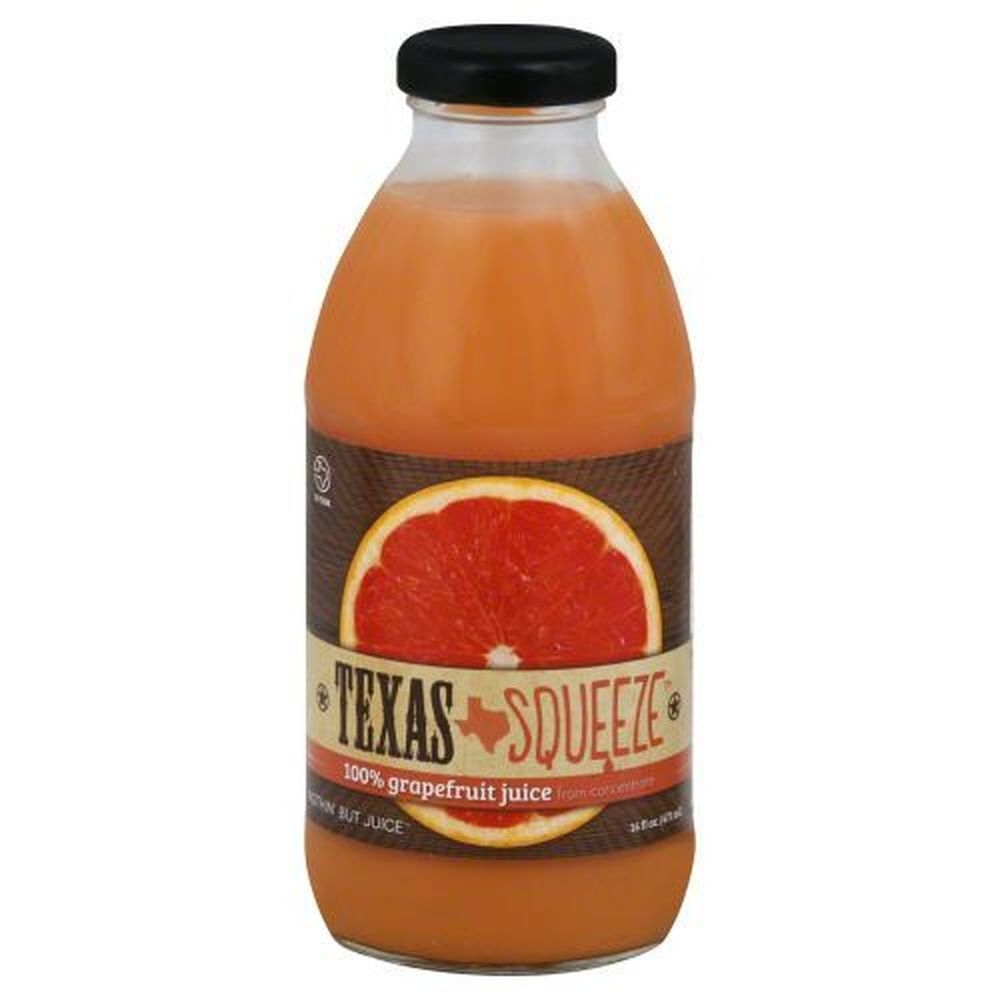 Texas Squeeze 100 Percent Grapefruit Juice, 16 Fluid Ounce -- 12 per case